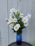 Silk White Daisy Bush x12