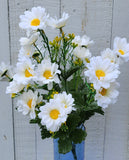 Silk White Daisy Bush x12