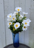 Silk White Daisy Bush x12