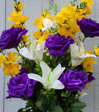 Silk Rose Lily Larkspur Bush x24