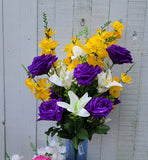 Silk Rose Lily Larkspur Bush x24