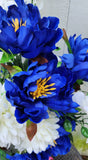 Silk Peony Mum Larkspur Bush x24