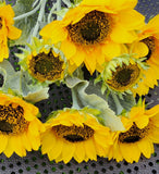 Large Silk Sunflower Bush x 3