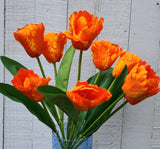 Feathered Silk Tulip Bush x9