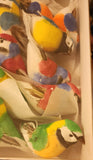 4.5" Vibrant Colored 12pc Birds