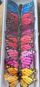 2" Monarch Butterflies in Bright Colors x12