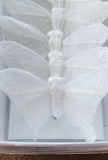 2" White Glitter Butterfly x12