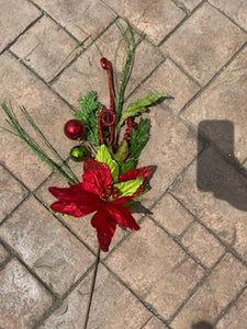 Poinsettia spray velvet