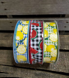 1.5" Watermelon or Lemon Ribbon 50 yd