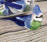 4" Blue Jay Faux birds 12 pc