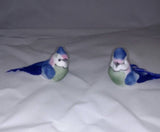 4" Blue Jay Faux birds 12 pc