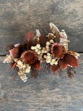 12 pcs - 7.5" Plastic Brown Cream Pinecone Berry Pick