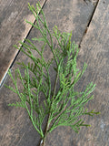 6 Stems - Large 19.5" Flocked Cedar Stem