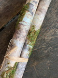 Bundle of 3 Artificial 12" Moss Birch Logs