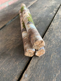 Bundle of 3 Artificial 12" Moss Birch Logs