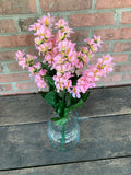 21" Hyacinth Bush x9 - White Hot Pink Light Pink