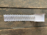 2.25" 10 yards White Lace Ribbon