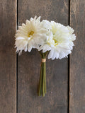 12" Gerbera Daisy Bouquet x6 - White