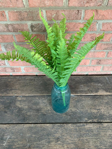 17" Light Green Boston Fern with Twigs Bush