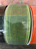 2.5"x25yds Mesh Ribbon - Purple Orange Green Black Halloween