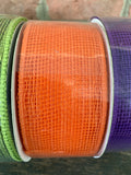 2.5"x25yds Mesh Ribbon - Purple Orange Green Black Halloween