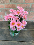 3 COLORS - 17" Daisy Bush - White Pink Yellow