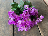 19" Hydrangea Bush x9 - Purple