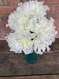 16" Mum Bush x9 - White