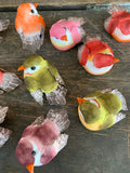 12 pcs - Artificial Colorful Birds