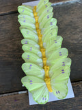 12 pcs - 3" Artificial Lime Green Butterflies