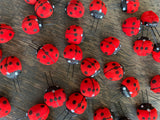 36 pcs - Mini Artificial Ladybugs