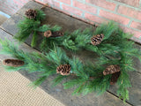 6' Pine Mix Pinecone Garland