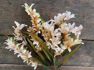 21" Satin Freesia Bush x9 - Cream