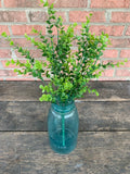 15" Plastic Boxwood Bush with Light Green Tips