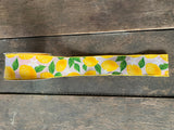 2.5" 10 yards Lemon Print on Canvas Wired Ribbon