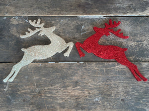 12" Glitter Deer Decal Ornament