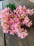 21" Hyacinth Bush x9 - White Hot Pink Light Pink