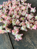 2 COLORS - 100 pcs Flower Heads - White Apple Blossom - Pink Peach Blossom