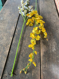 40" Dancing Orchid Spray - Yellow White