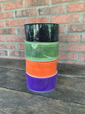 2.5"x25yds Mesh Ribbon - Purple Orange Green Black Halloween