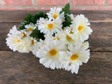 3 COLORS - 17" Daisy Bush - White Pink Yellow