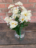 3 COLORS - 17" Daisy Bush - White Pink Yellow