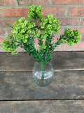 18" Bright Green Styrofoam Berry Bush x7