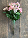 19" Hydrangea Bush x9 - Light Pink Cream