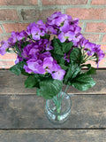 19" Hydrangea Bush x9 - Purple