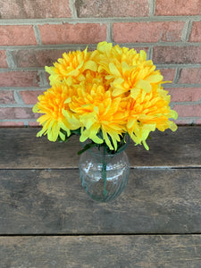 16" Mum Bush x9 - Bright Yellow