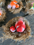 12 pcs - Artificial Colorful Birds in Nest