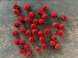 36 pcs - Mini Artificial Ladybugs