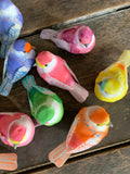 12 pcs - 3.25" Artificial Colorful Birds