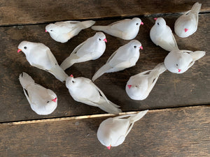 12 pcs - 3.5" Artificial White Dove